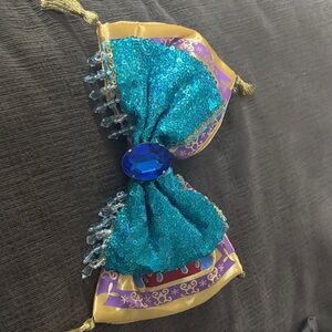 Disney Princess  Jasmine  Teal and Gold Sequin Hair Bow